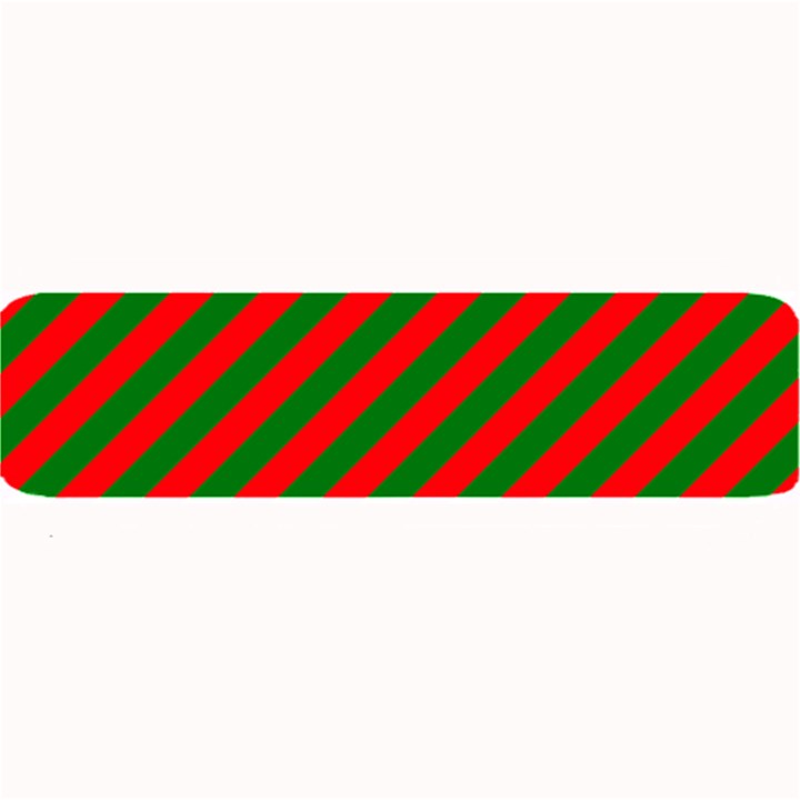 Red and Green Christmas Candycane Stripes Large Bar Mats