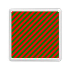 Red And Green Christmas Candycane Stripes Memory Card Reader (square)  by PodArtist