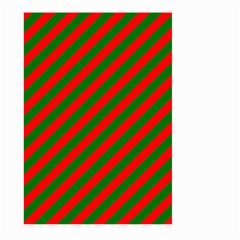 Red And Green Christmas Candycane Stripes Large Garden Flag (two Sides)