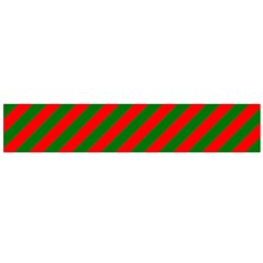 Red And Green Christmas Candycane Stripes Large Flano Scarf 