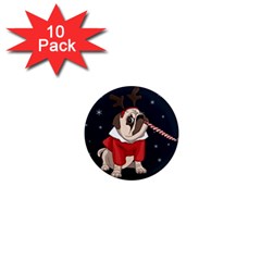 Pug Xmas 1  Mini Magnet (10 Pack)  by Valentinaart