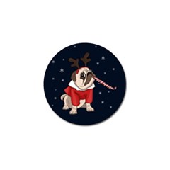 Pug Xmas Golf Ball Marker (4 Pack) by Valentinaart