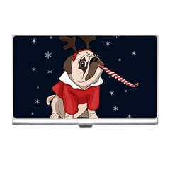 Pug Xmas Business Card Holders by Valentinaart