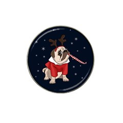 Pug Xmas Hat Clip Ball Marker (10 Pack) by Valentinaart