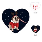 Pug Xmas Playing Cards (Heart)  Front