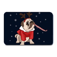 Pug Xmas Plate Mats by Valentinaart