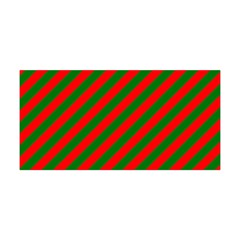 Red And Green Christmas Candycane Stripes Yoga Headband by PodArtist