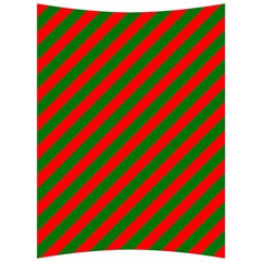 Red And Green Christmas Candycane Stripes Back Support Cushion by PodArtist