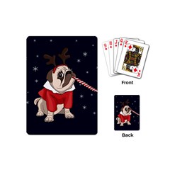 Pug Xmas Playing Cards (mini)  by Valentinaart