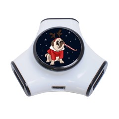 Pug Xmas 3-port Usb Hub by Valentinaart