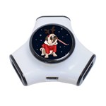 Pug Xmas 3-Port USB Hub Front