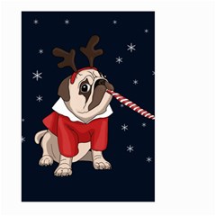 Pug Xmas Large Garden Flag (two Sides) by Valentinaart