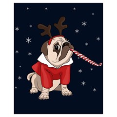 Pug Xmas Drawstring Bag (small) by Valentinaart