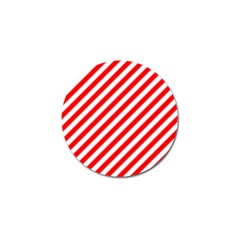 Christmas Red And White Candy Cane Stripes Golf Ball Marker