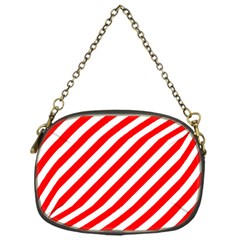 Christmas Red And White Candy Cane Stripes Chain Purses (one Side)  by PodArtist