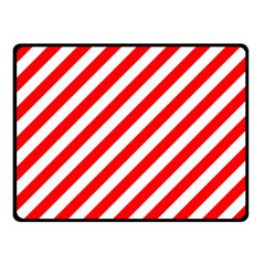 Christmas Red And White Candy Cane Stripes Fleece Blanket (small) by PodArtist