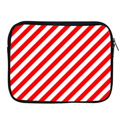 Christmas Red And White Candy Cane Stripes Apple Ipad 2/3/4 Zipper Cases by PodArtist