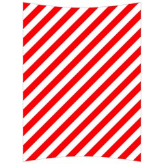 Christmas Red And White Candy Cane Stripes Back Support Cushion by PodArtist