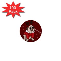 Pug Xmas 1  Mini Buttons (100 Pack)  by Valentinaart