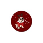 Pug Xmas Golf Ball Marker (4 pack) Front