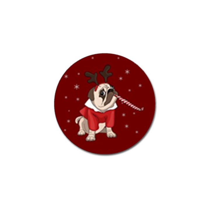 Pug Xmas Golf Ball Marker (4 pack)