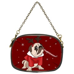 Pug Xmas Chain Purses (two Sides)  by Valentinaart