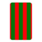 Wide Red and Green Christmas Cabana Stripes Memory Card Reader Front