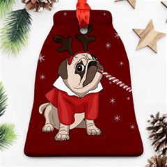 Pug Xmas Ornament (bell) by Valentinaart