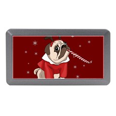 Pug Xmas Memory Card Reader (mini) by Valentinaart