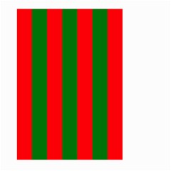 Wide Red And Green Christmas Cabana Stripes Large Garden Flag (two Sides) by PodArtist