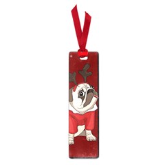 Pug Xmas Small Book Marks by Valentinaart