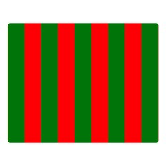 Wide Red And Green Christmas Cabana Stripes Double Sided Flano Blanket (large)  by PodArtist