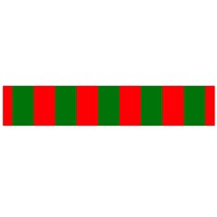 Wide Red And Green Christmas Cabana Stripes Large Flano Scarf  by PodArtist