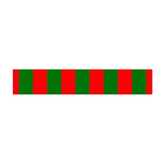 Wide Red And Green Christmas Cabana Stripes Flano Scarf (mini) by PodArtist