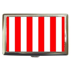 Wide Red and White Christmas Cabana Stripes Cigarette Money Cases