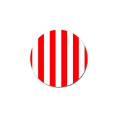 Wide Red and White Christmas Cabana Stripes Golf Ball Marker