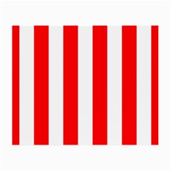 Wide Red and White Christmas Cabana Stripes Small Glasses Cloth