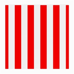 Wide Red and White Christmas Cabana Stripes Medium Glasses Cloth