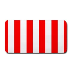 Wide Red And White Christmas Cabana Stripes Medium Bar Mats by PodArtist