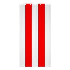 Wide Red And White Christmas Cabana Stripes Shower Curtain 36  X 72  (stall) 