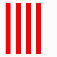 Wide Red and White Christmas Cabana Stripes Small Garden Flag (Two Sides)