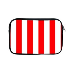 Wide Red and White Christmas Cabana Stripes Apple iPad Mini Zipper Cases