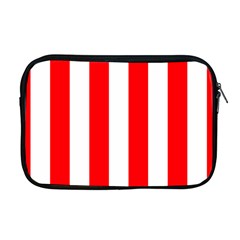 Wide Red and White Christmas Cabana Stripes Apple MacBook Pro 17  Zipper Case