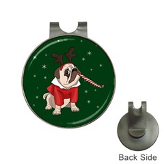 Pug Xmas Hat Clips with Golf Markers