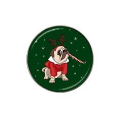 Pug Xmas Hat Clip Ball Marker (10 pack)