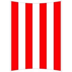 Wide Red And White Christmas Cabana Stripes Back Support Cushion by PodArtist