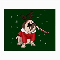 Pug Xmas Small Glasses Cloth (2-Side)