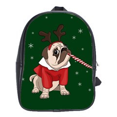 Pug Xmas School Bag (Large)