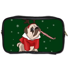 Pug Xmas Toiletries Bags by Valentinaart