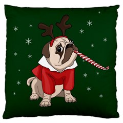 Pug Xmas Large Cushion Case (One Side)